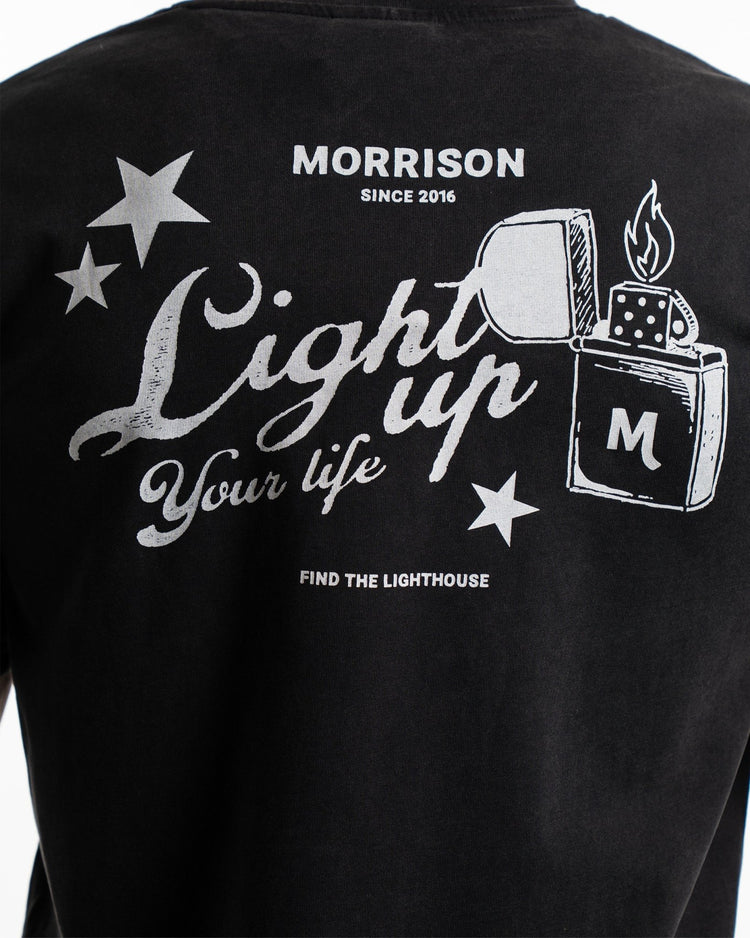 LIGHTUP BLACK TEE - CAMISETAS - Morrison Shoes [men]