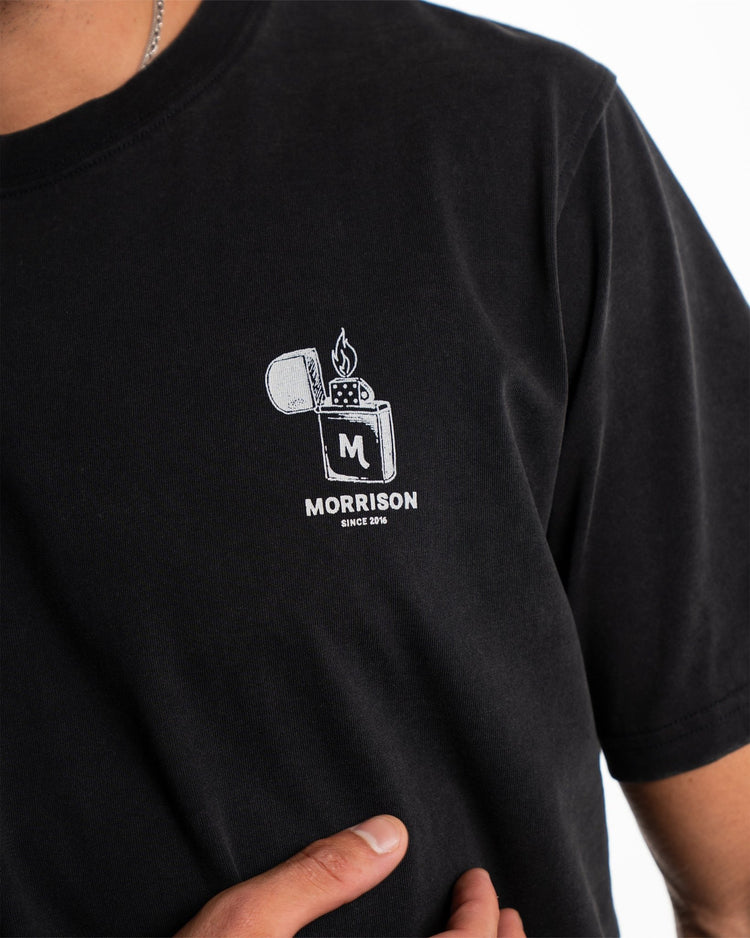 LIGHTUP BLACK TEE - CAMISETAS - Morrison Shoes [men]