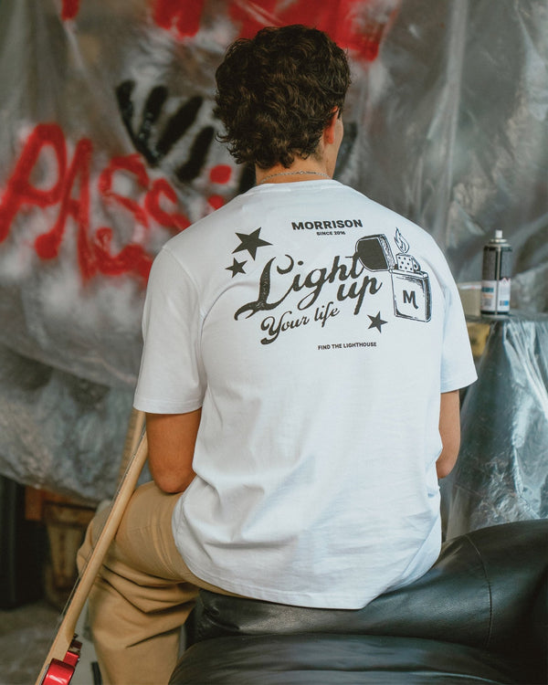 LIGHTUP WHITE TEE - CAMISETAS - Morrison Shoes
