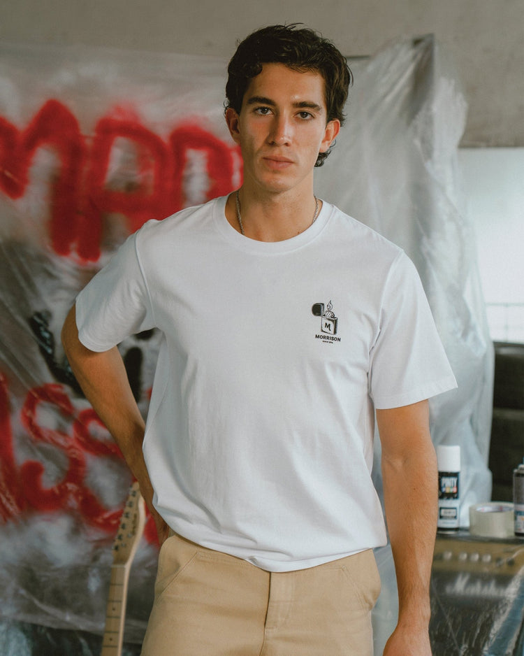 LIGHTUP WHITE TEE - CAMISETAS - Morrison Shoes