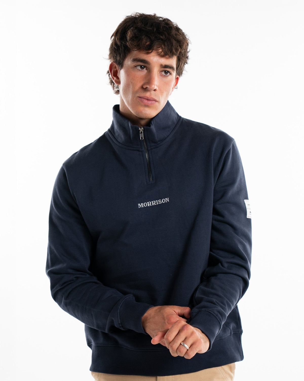 Navy Half Zipper - SUDADERAS - Morrison Shoes