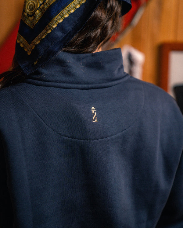 Navy Half Zipper - SUDADERAS - Morrison Shoes