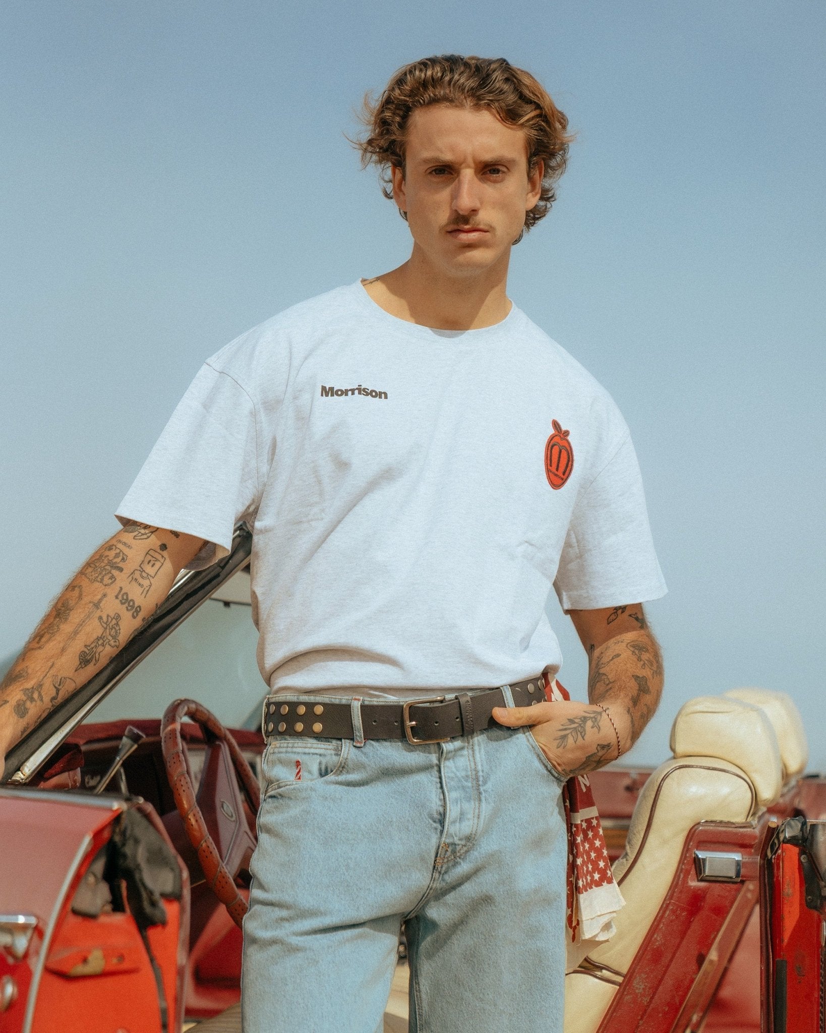 PEACH GREY BOXY TEE - CAMISETAS - Morrison Shoes