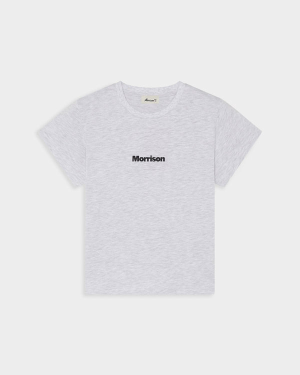 PEACH GREY SLIM CROP TEE - CAMISETAS - Morrison Shoes