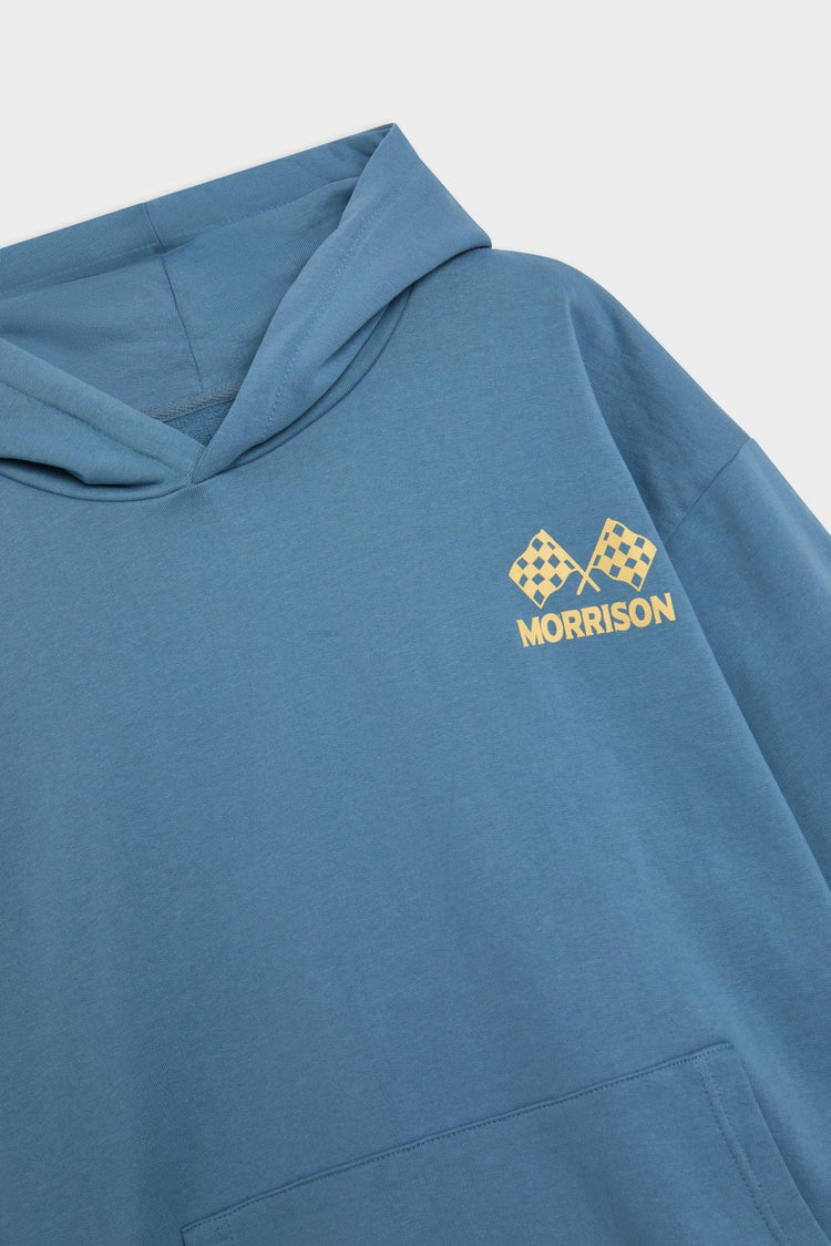 Race Flags Blue Hoodie - SUDADERAS - Morrison Shoes