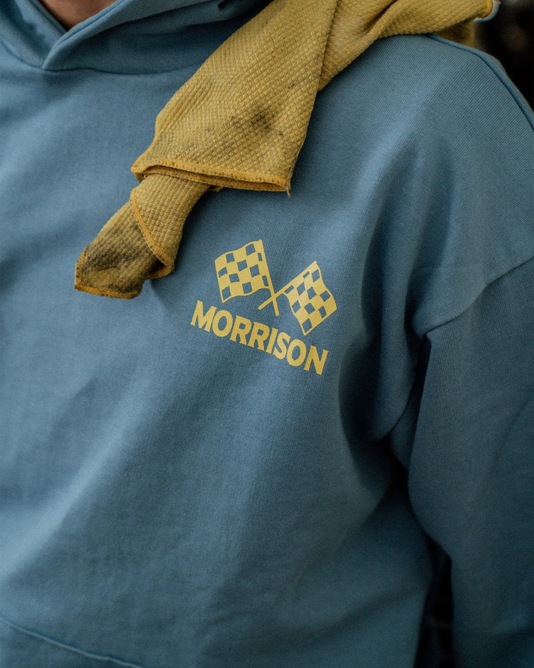 Race Flags Blue Hoodie - SUDADERAS - Morrison Shoes