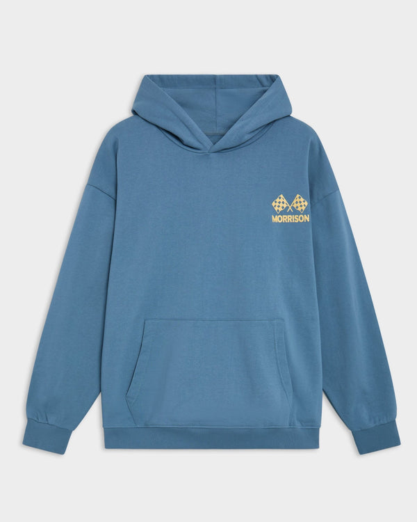 Race Flags Blue Hoodie - SUDADERAS - Morrison Shoes