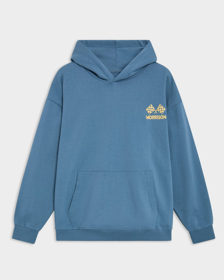 Race Flags Blue Hoodie - SUDADERAS - Morrison Shoes