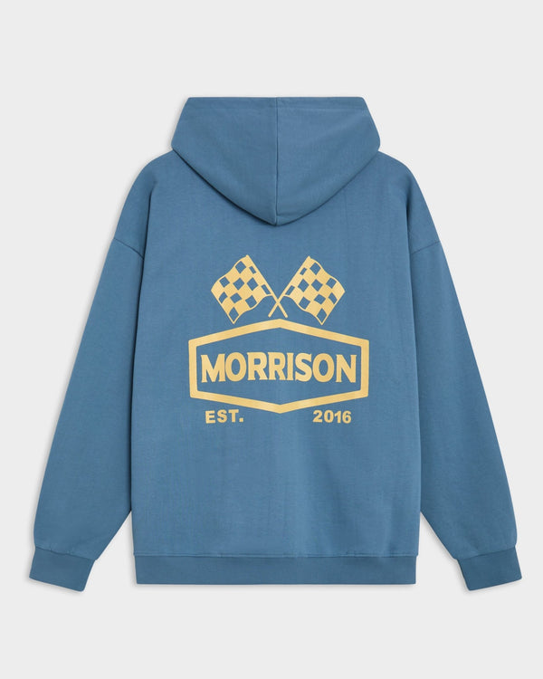 Race Flags Blue Hoodie - SUDADERAS - Morrison Shoes