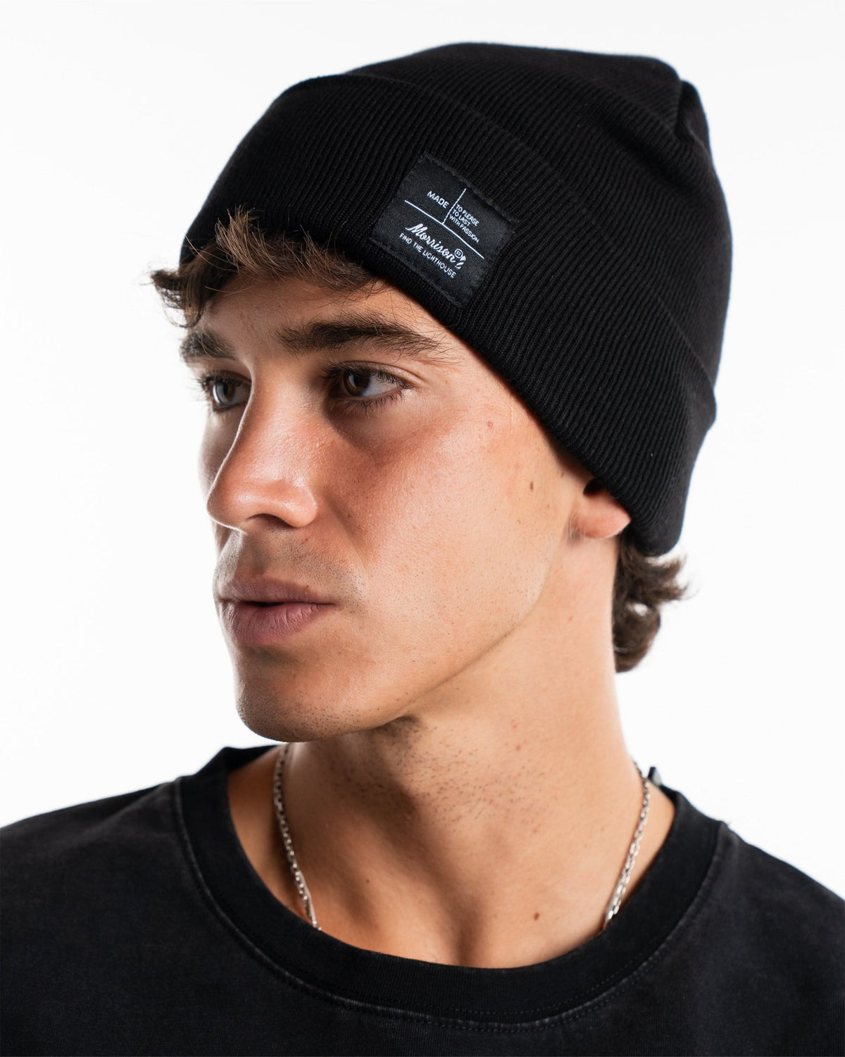 RAW PATCH BLACK BEANIE - CABEZA - Morrison Shoes