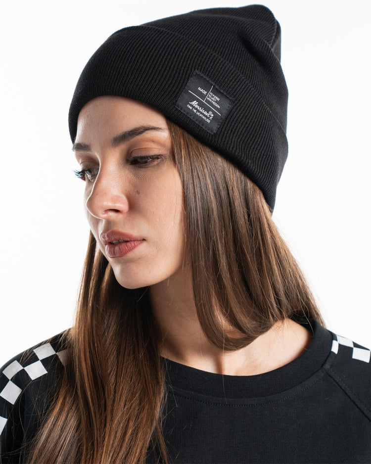 RAW PATCH BLACK BEANIE - CABEZA - Morrison Shoes