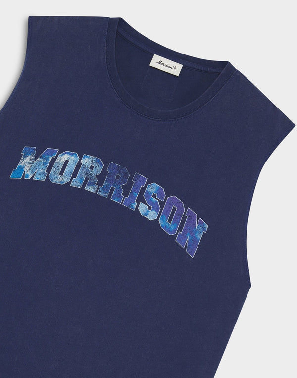 SKY NAVY BOXY TANK TOP - CAMISETAS - Morrison Shoes