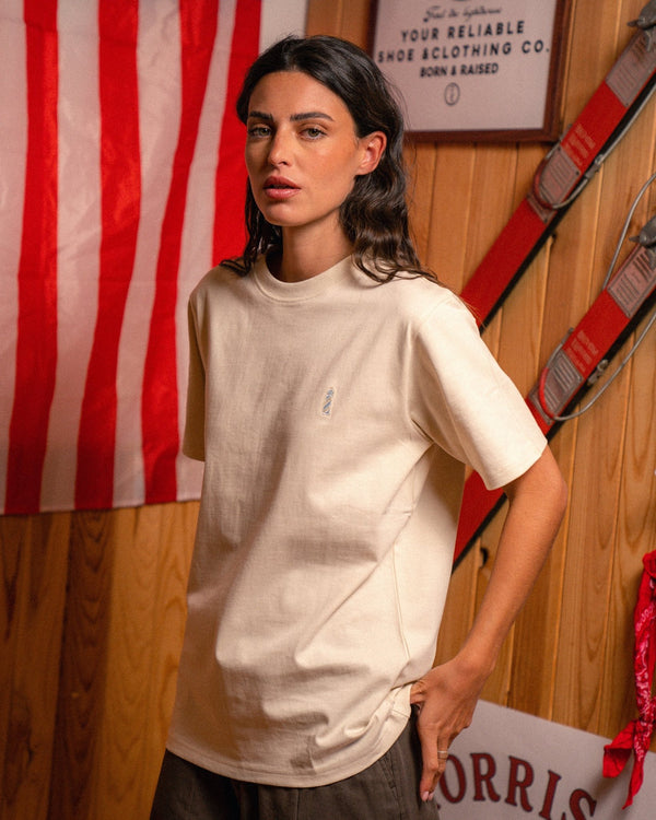 Stamp Cream Tee - CAMISETA - Morrison Shoes