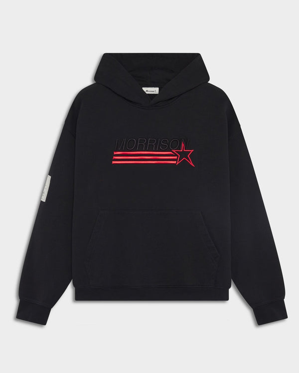 STAR BLACK BOXY HOODIE - SUDADERAS - Morrison Shoes
