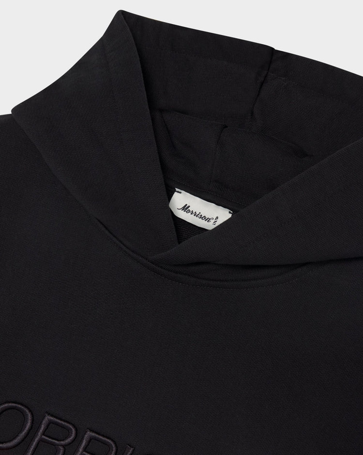 STAR BLACK BOXY HOODIE - SUDADERAS - Morrison Shoes