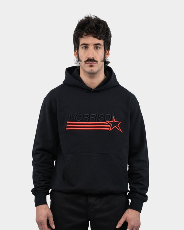 STAR BLACK BOXY HOODIE - SUDADERAS - Morrison Shoes
