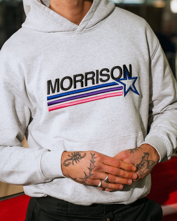 STAR GREY BOXY HOODIE - SUDADERAS - Morrison Shoes