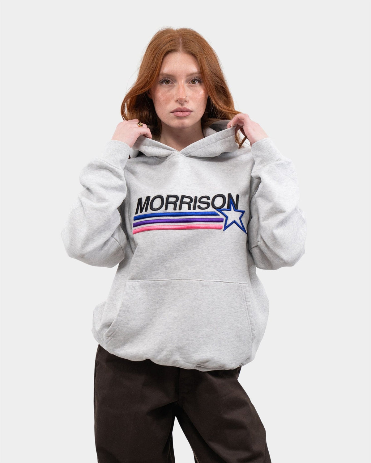 STAR GREY BOXY HOODIE - SUDADERAS - Morrison Shoes [woman]