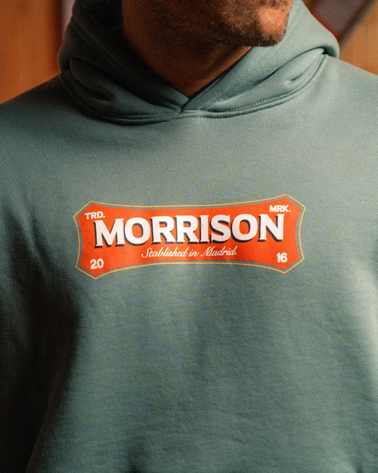 Sticker green hoodie - SUDADERAS - Morrison Shoes