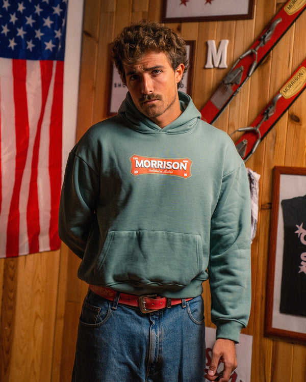 Sticker green hoodie - SUDADERAS - Morrison Shoes