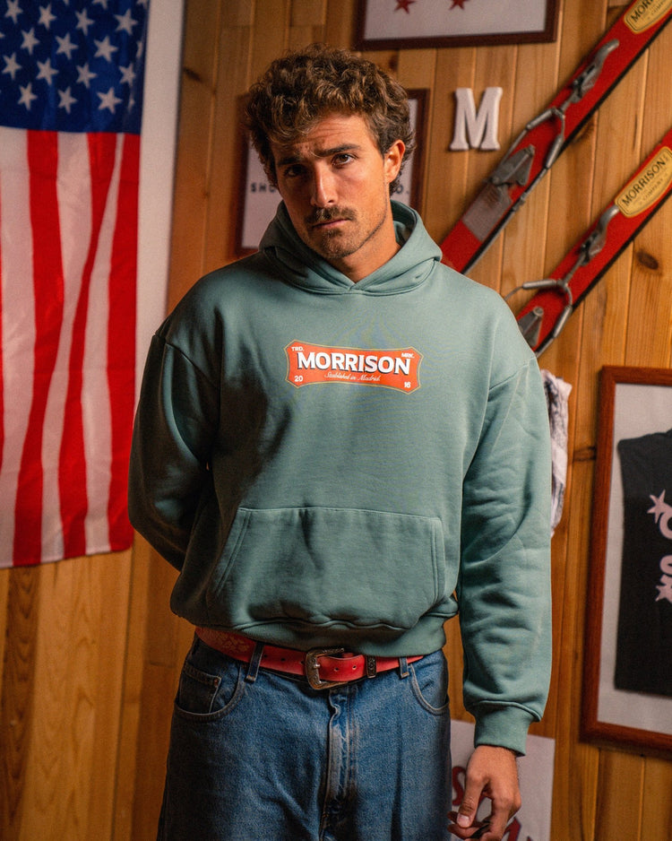 Sticker green hoodie - SUDADERAS - Morrison Shoes