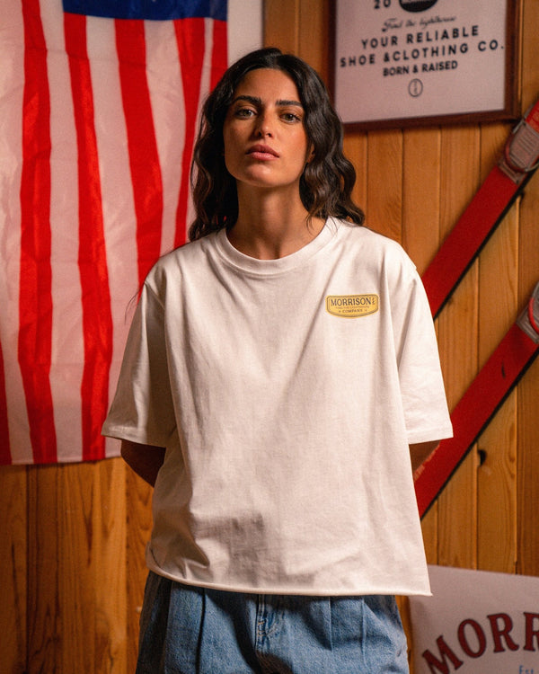 Sticker White Tee - CAMISETA - Morrison Shoes