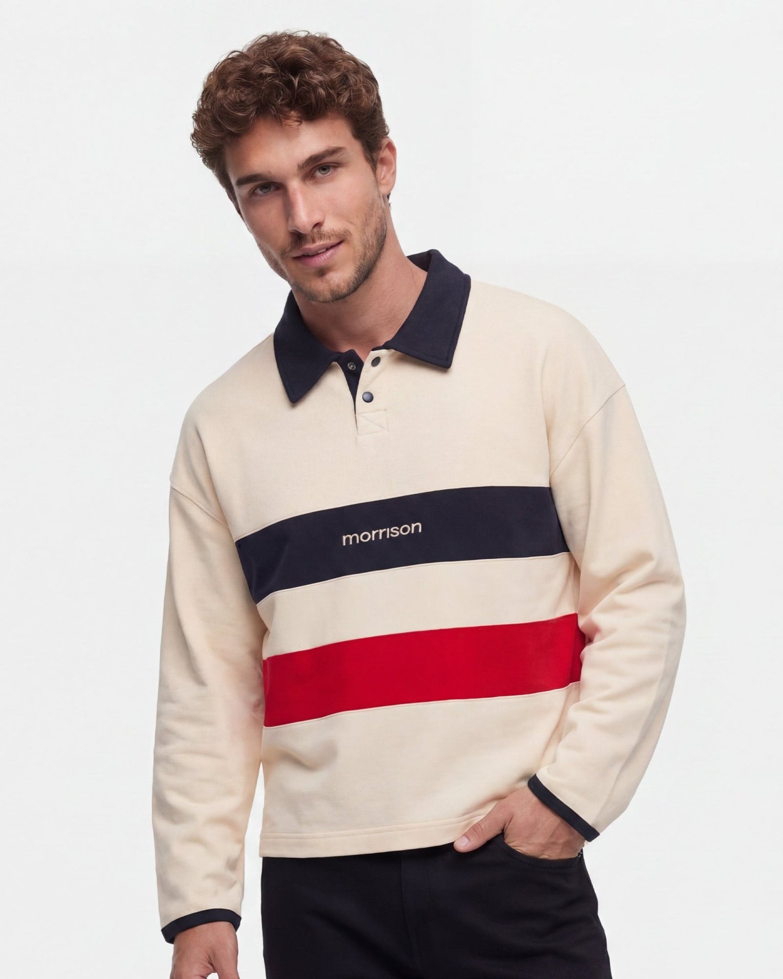 STRIPE LS POLO - CAMISETAS - Morrison Shoes
