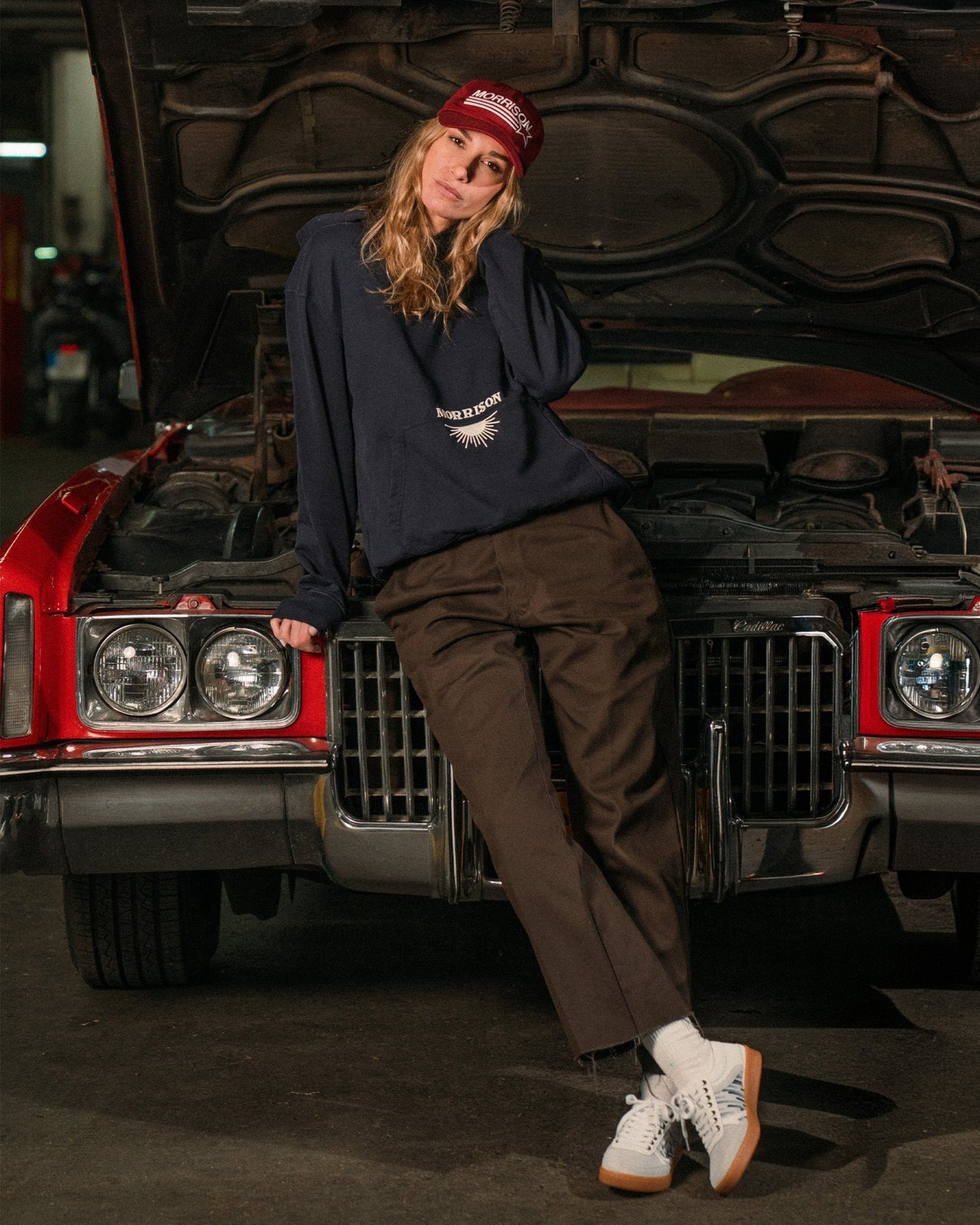 SUN NAVY BOXY HOODIE - SUDADERAS - Morrison Shoes