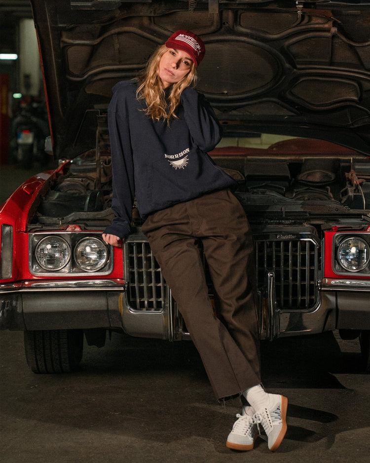 SUN NAVY BOXY HOODIE - SUDADERAS - Morrison Shoes