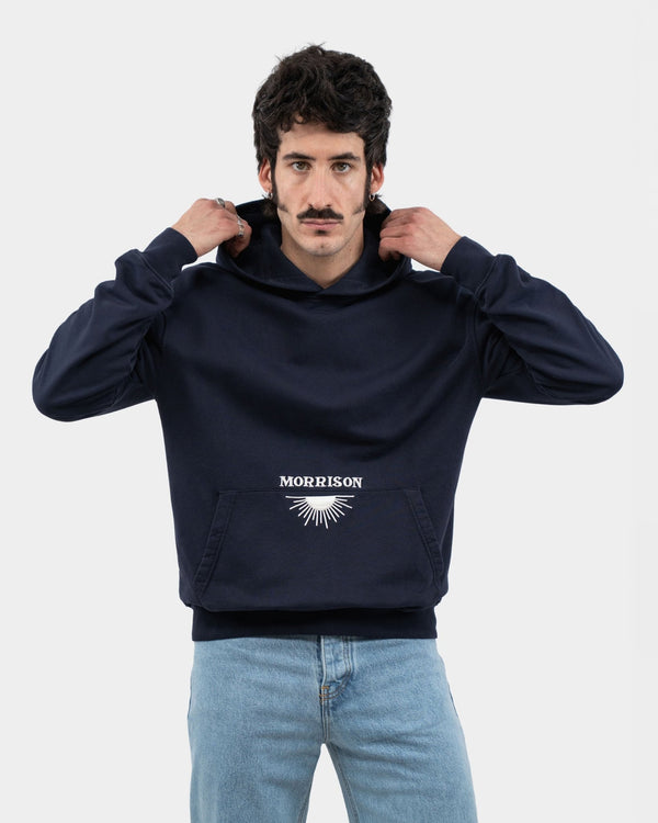 SUN NAVY BOXY HOODIE - SUDADERAS - Morrison Shoes