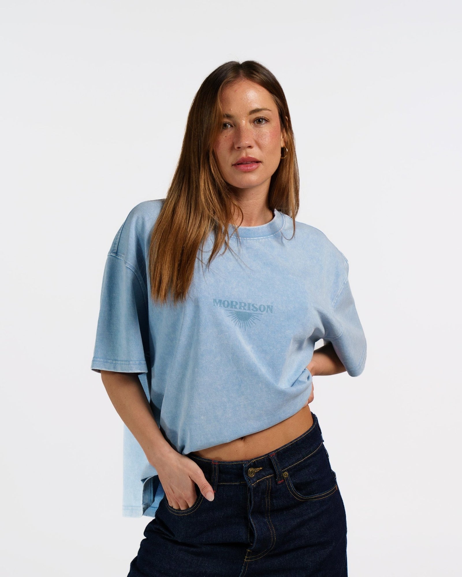 SUNSET BLUE BOXY TEE - CAMISETAS - Morrison Shoes