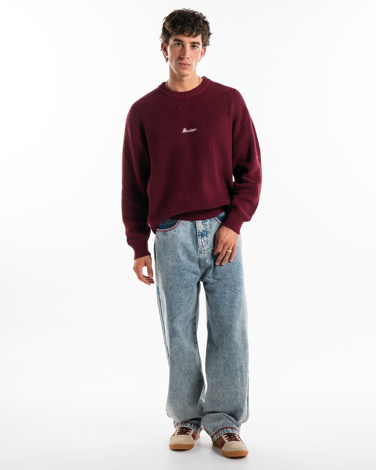 WORLD BURGUNDY KNIT - JERSÉIS - Morrison Shoes