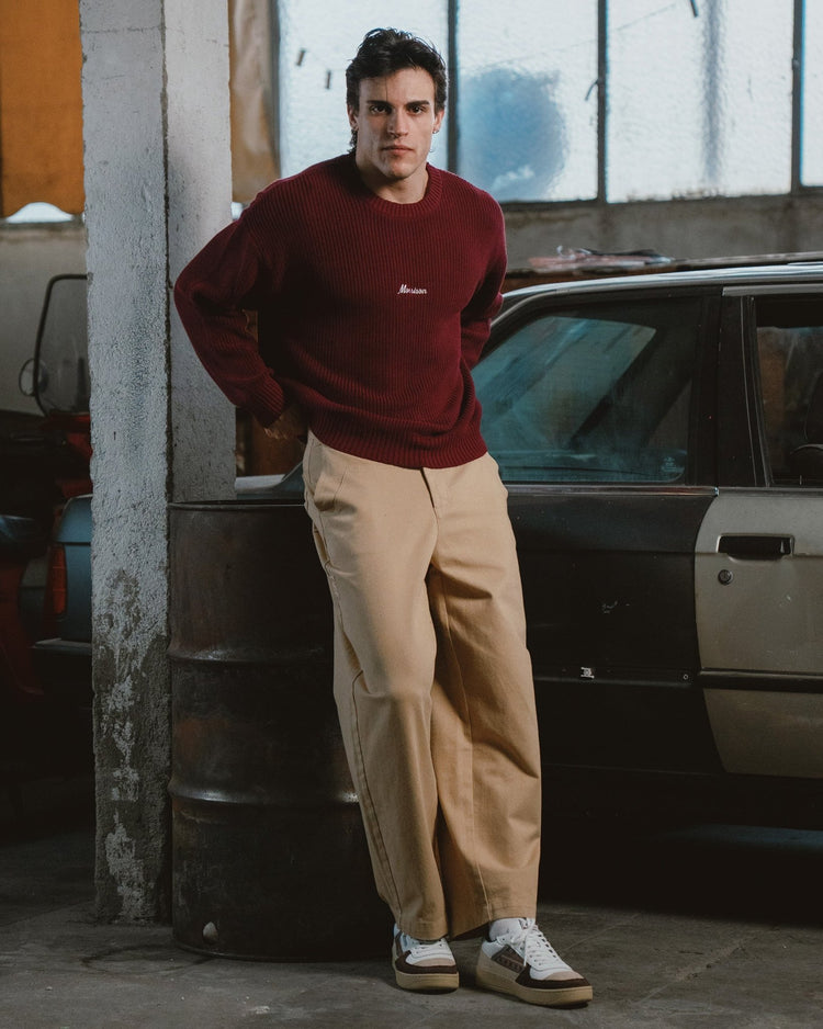 WORLD BURGUNDY KNIT - JERSÉIS - Morrison Shoes