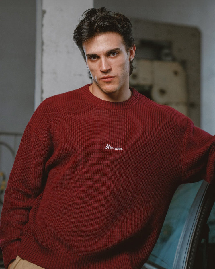 WORLD BURGUNDY KNIT - JERSÉIS - Morrison Shoes