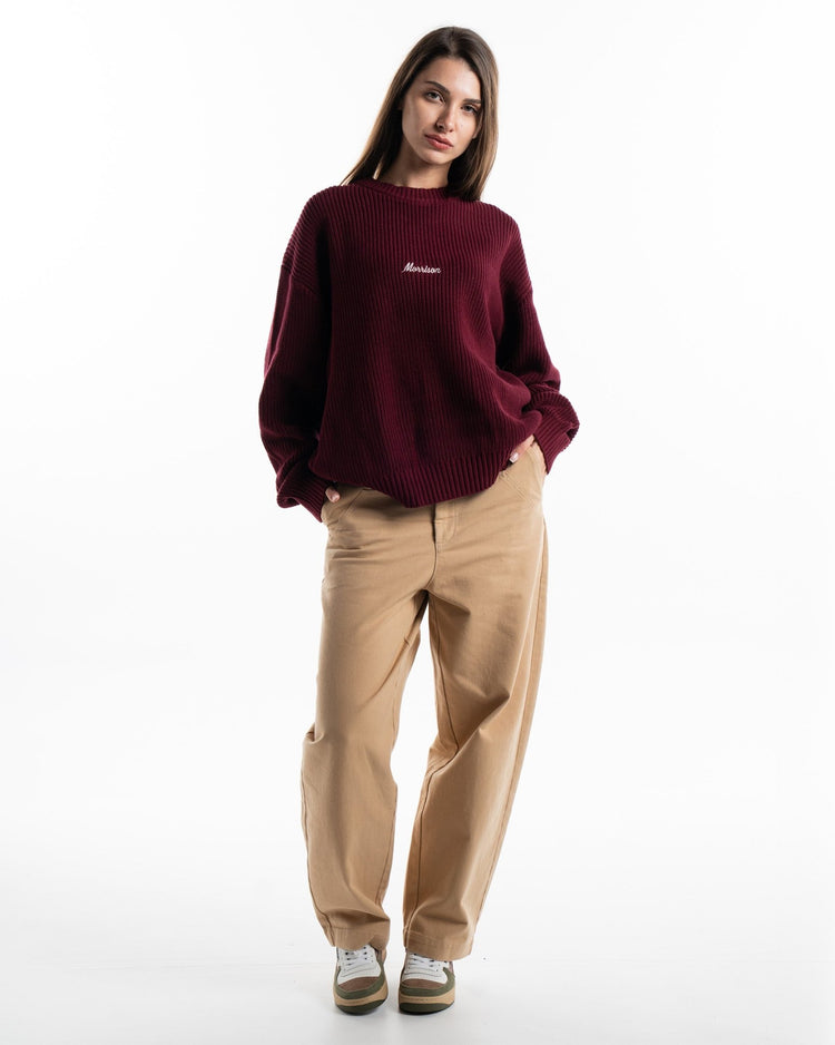 WORLD BURGUNDY KNIT - JERSÉIS - Morrison Shoes