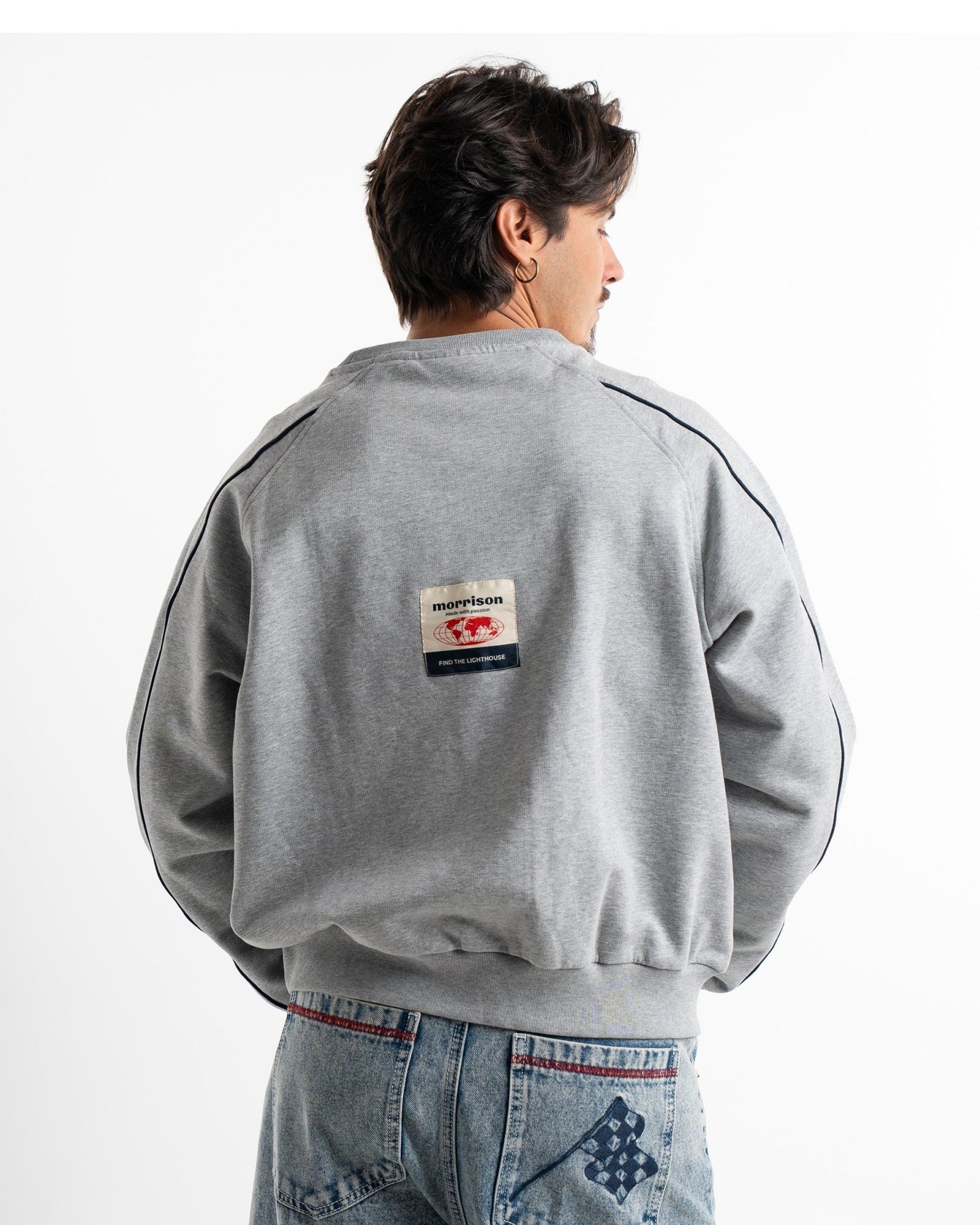 WORLD GREY LOOSE SWEAT - JERSÉIS - Morrison Shoes